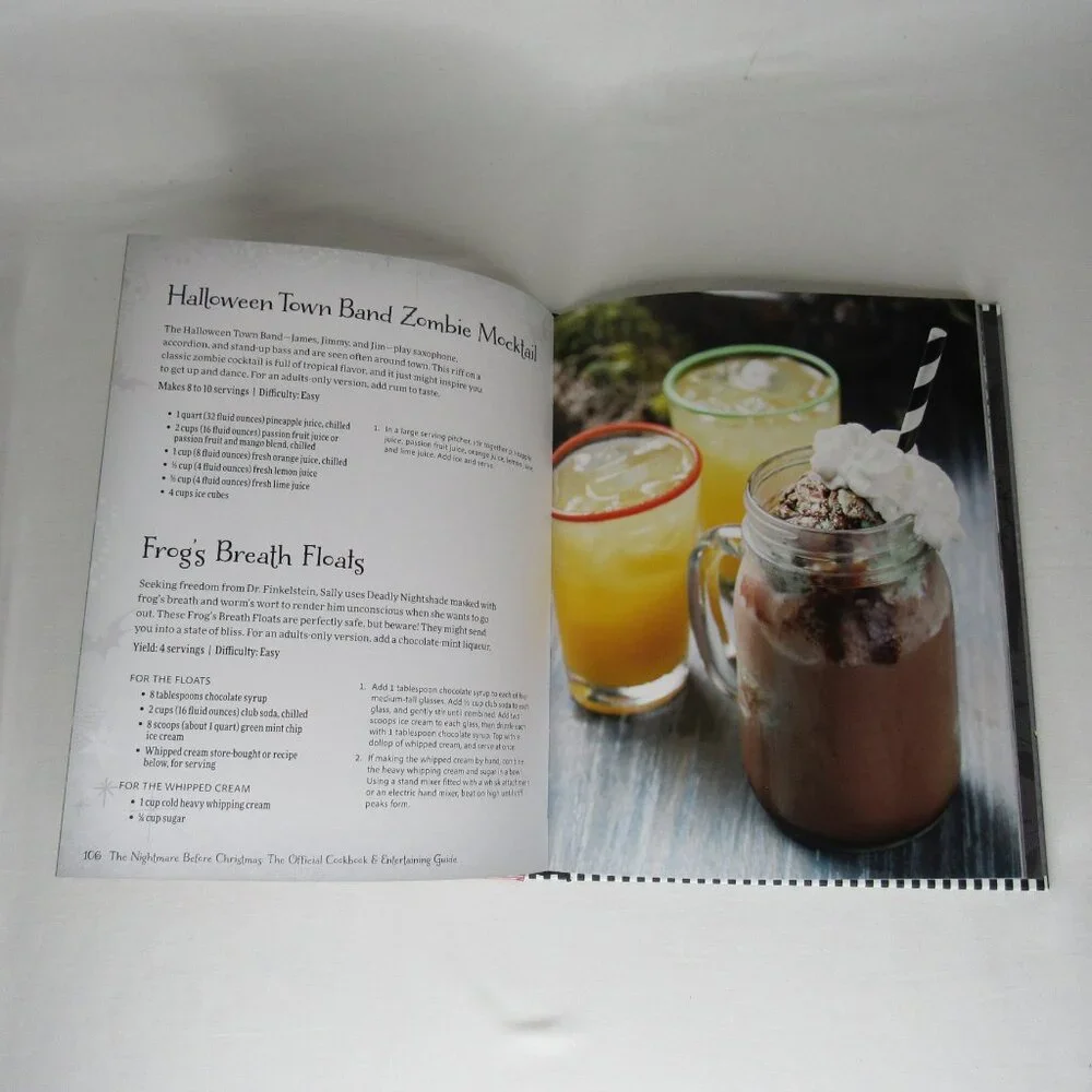 Disney Tim Burton's Nightmare Before Christmas Official Cookbook Hardcover